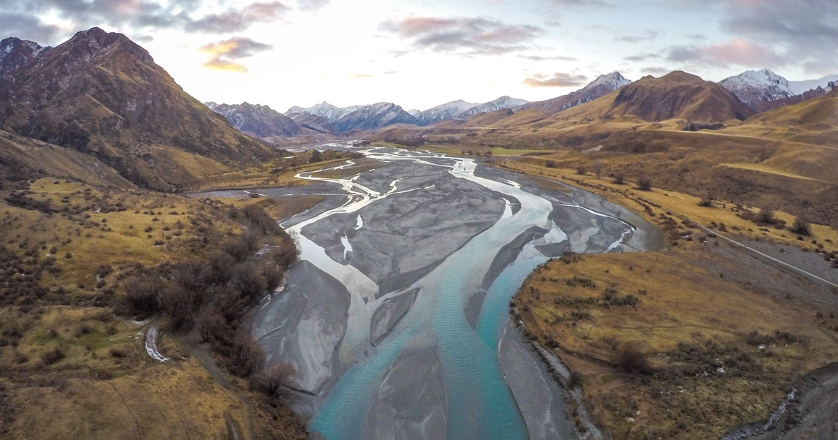 View of the Shotover river in Otago.