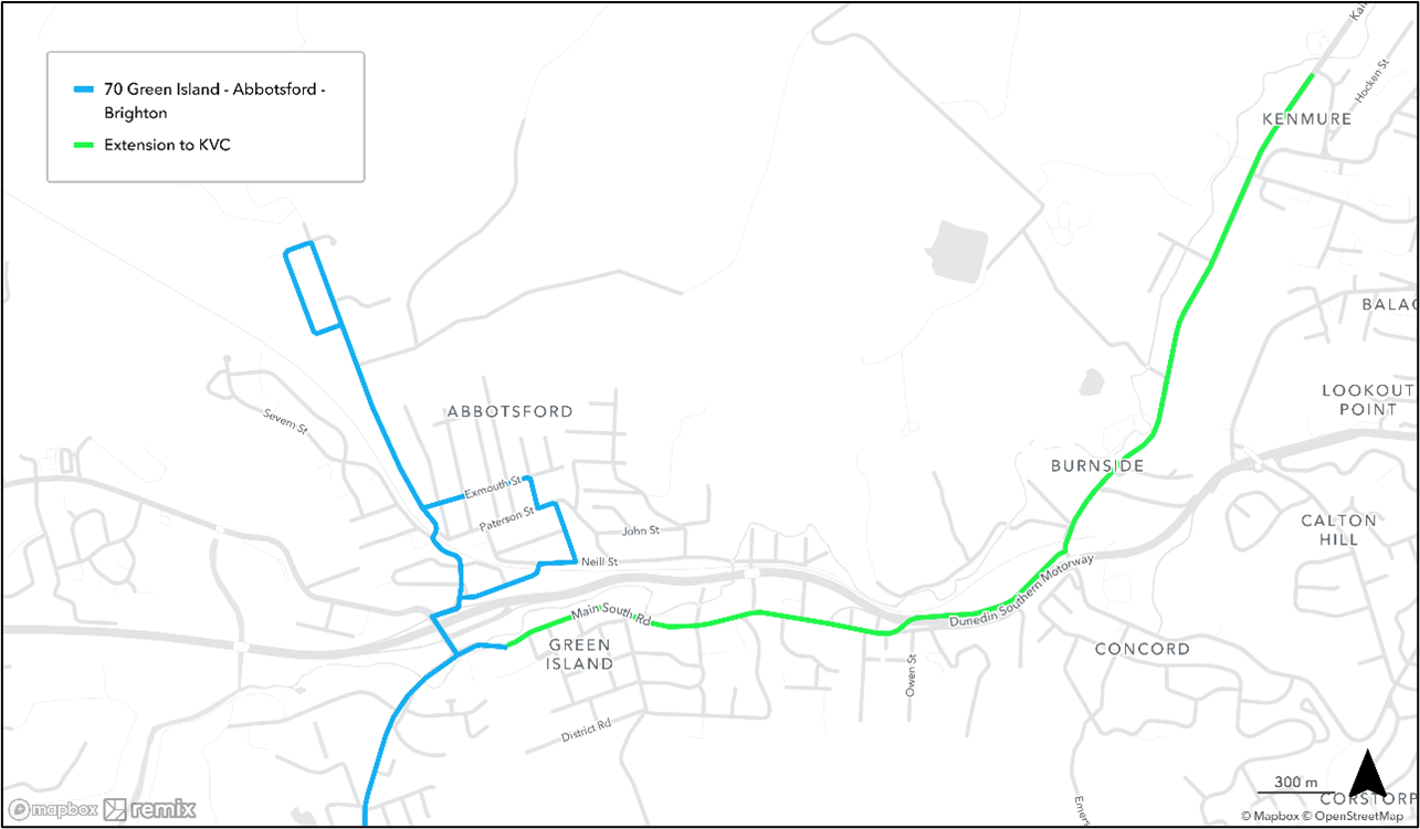 Orbus bus route 70 map