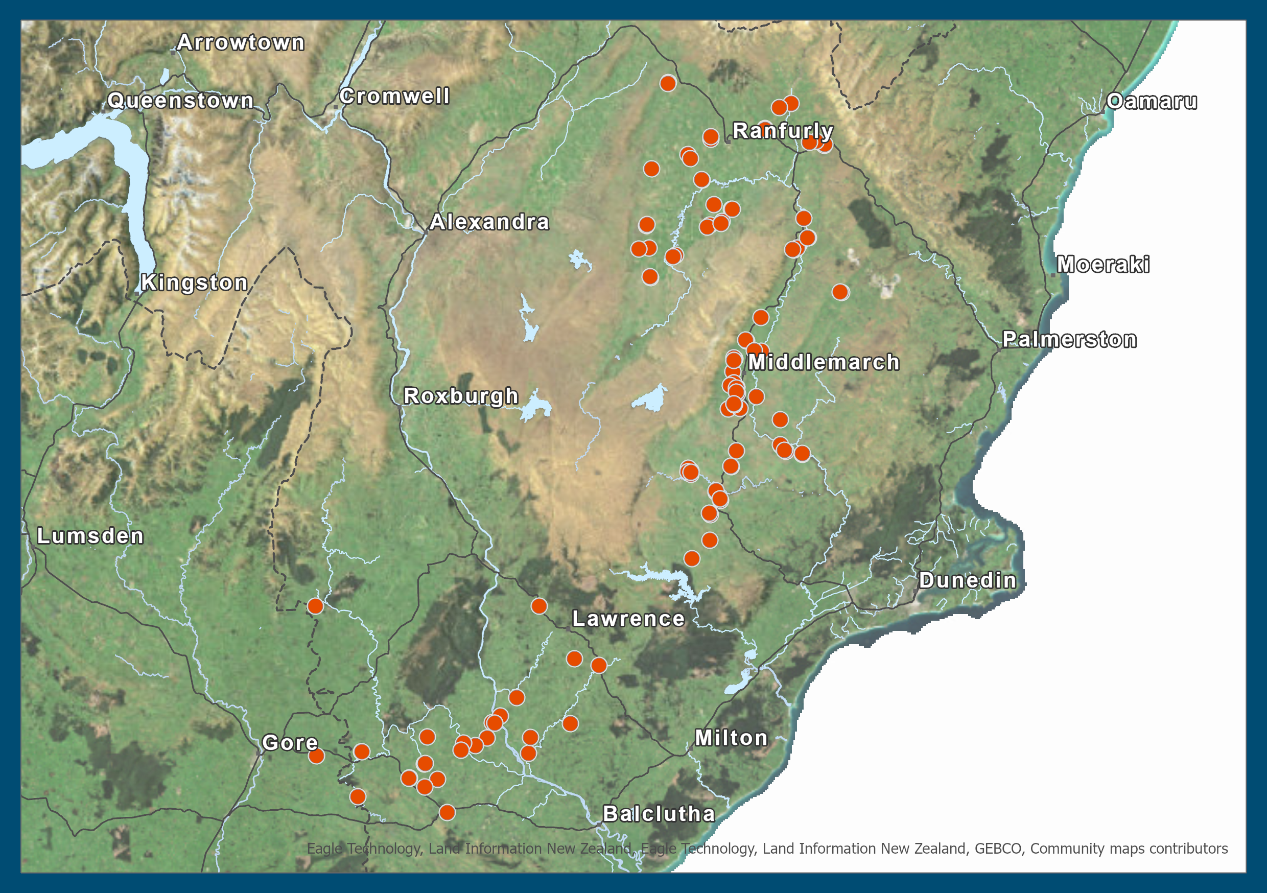 Historical rookery sites