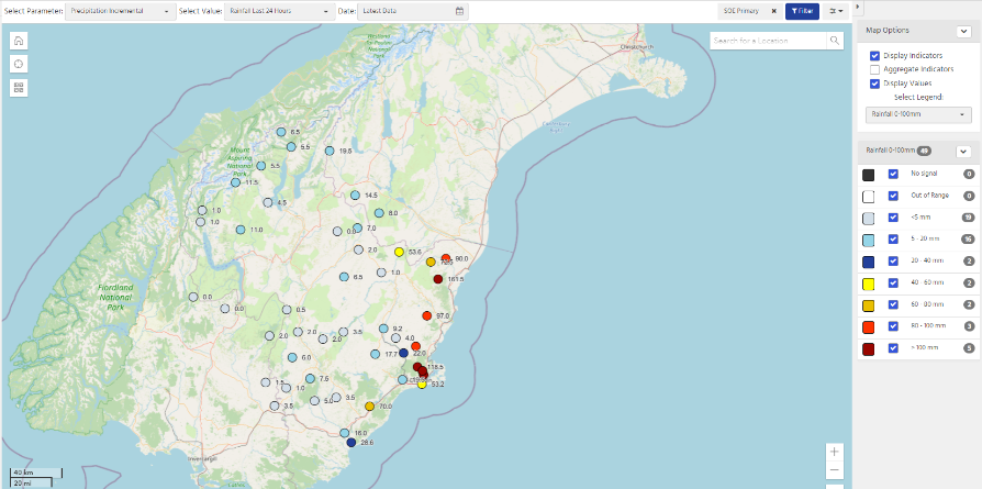 Screenshot of new environmental data portal