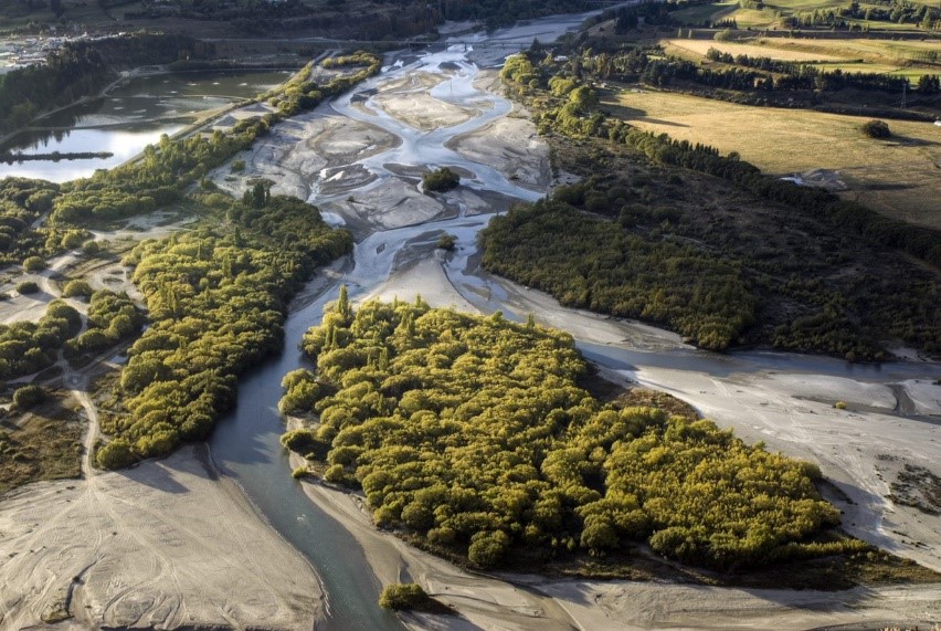 Braided river in Otago region