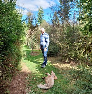 Lloyd McCall and his dog