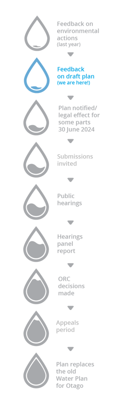 Draft Land and Water Regional Plan timeline