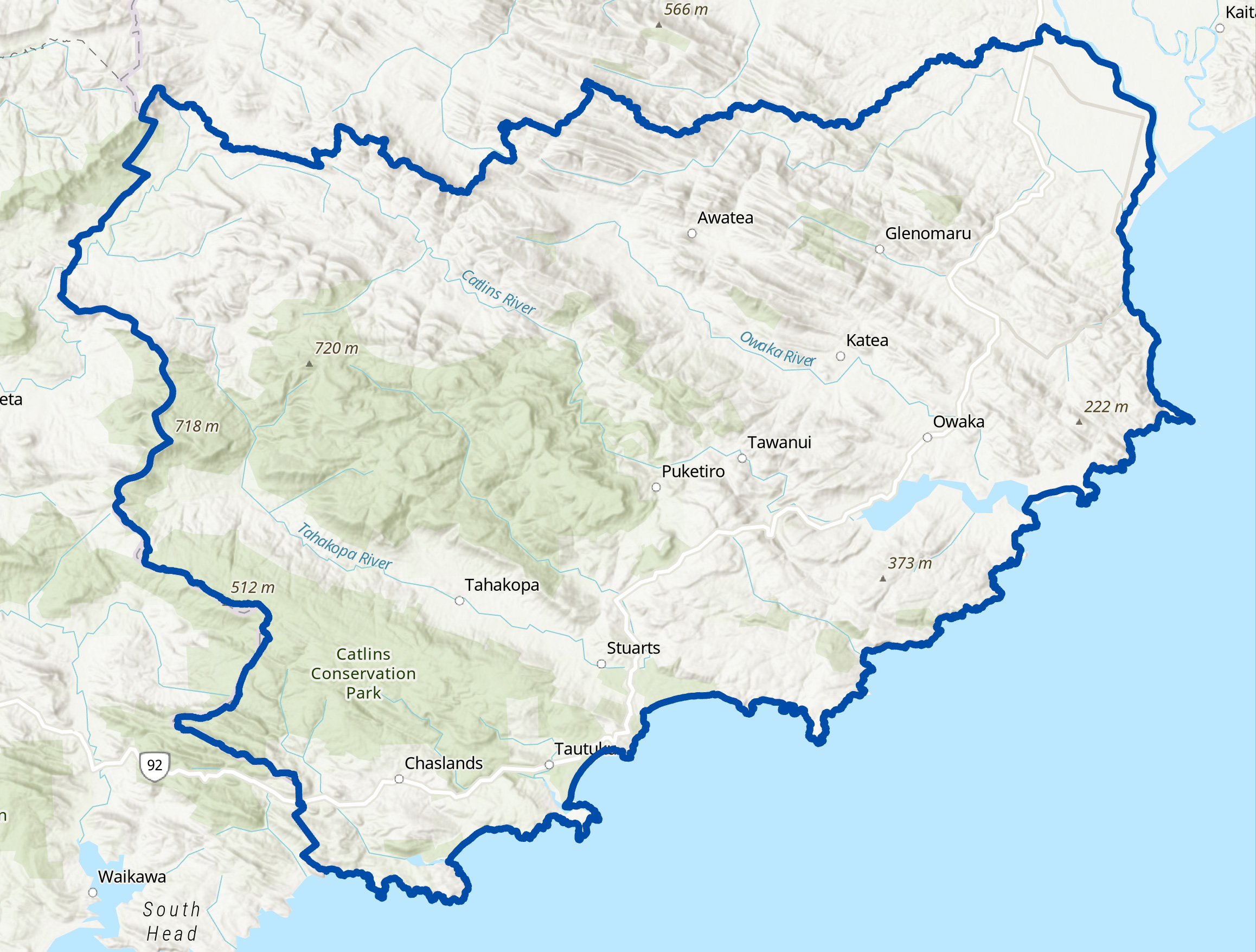 Catlins FMU map.