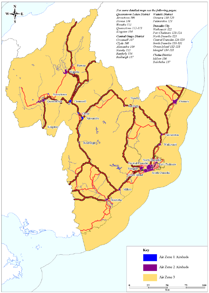 overview of otago air zones