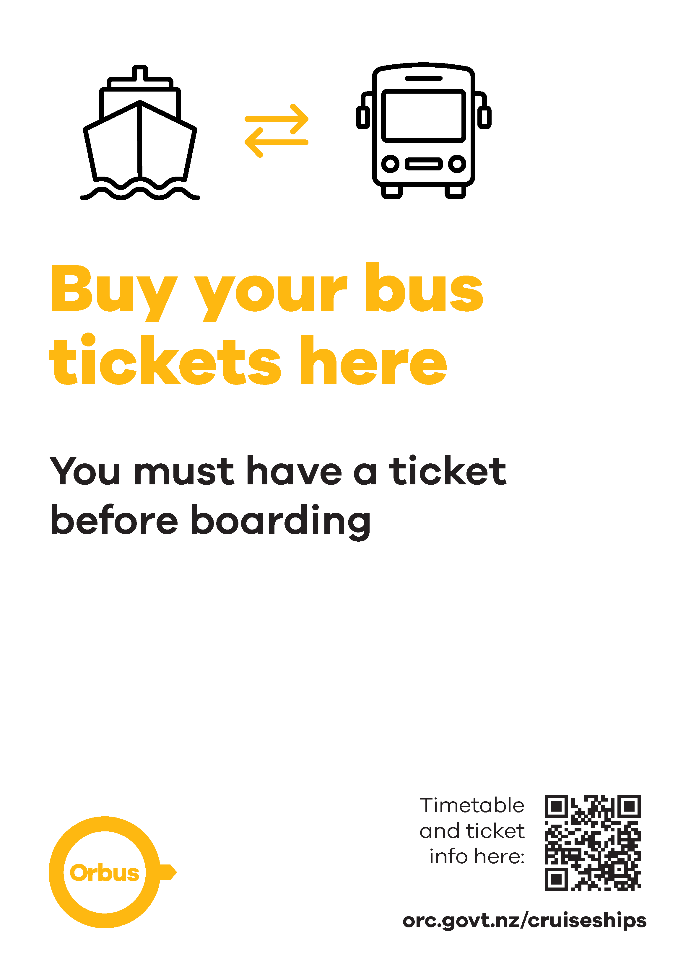 buy your bus tickets here poster