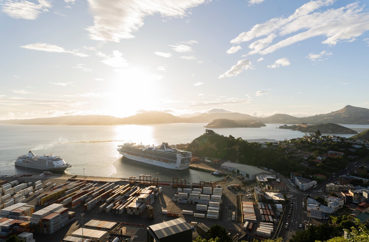 Cruise Ships In At Port Chalmers Dunedinnz