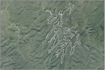 Aerial View of Boundary Creek Fen (March 2006)