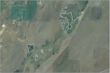 Aerial View of Cross Eden Creek Marsh Complex (February 2006)