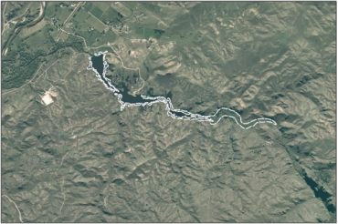 Aerial View of Lower Manorburn Dam Margins (March 2005)