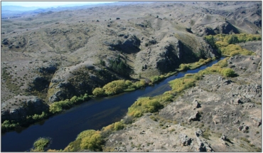 Aerial View of Lower Manorburn Dam Margins (March 2005)