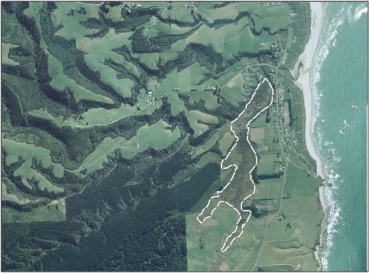 Aerial view of Coutts Gully Swamp (March 2006)