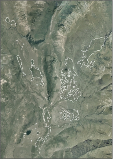 Aerial view of Von Valley Wetland Management Area (February 2006)