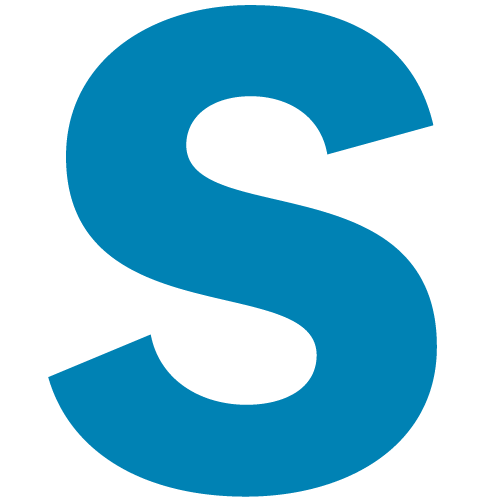 a blue letter 'S'