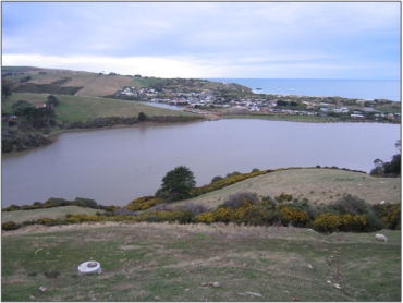 Overview of the western lagoon, with the mouth of the eastern lagoon in the background, Tomahawk Lagoon (2007) “51”