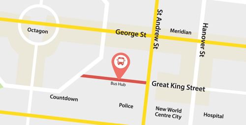 Dunedin Bus Hub location
