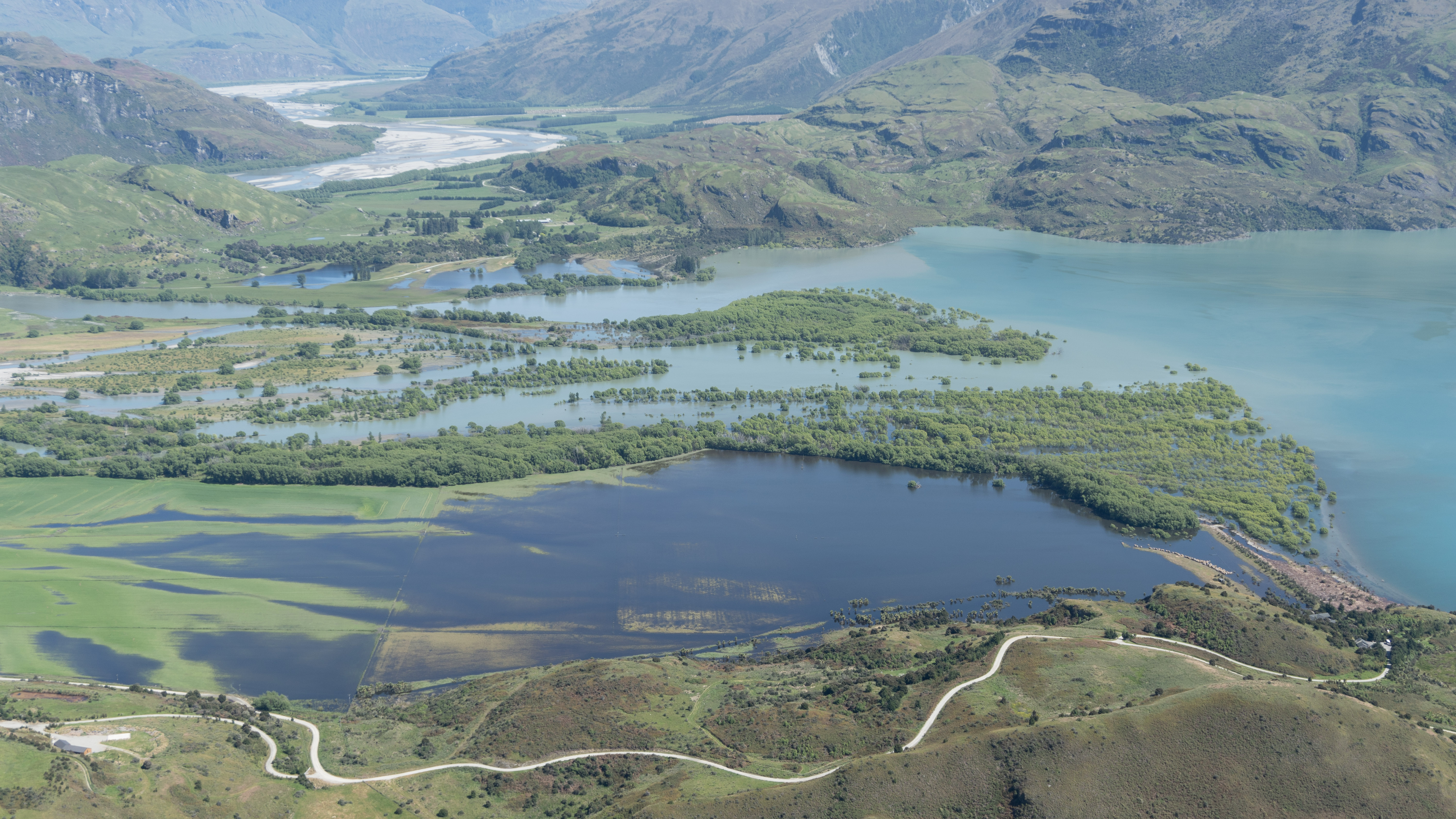 The inflow of the Matukituki River to Lake Wanaka, photographed by ORC staff around midday yesterday.