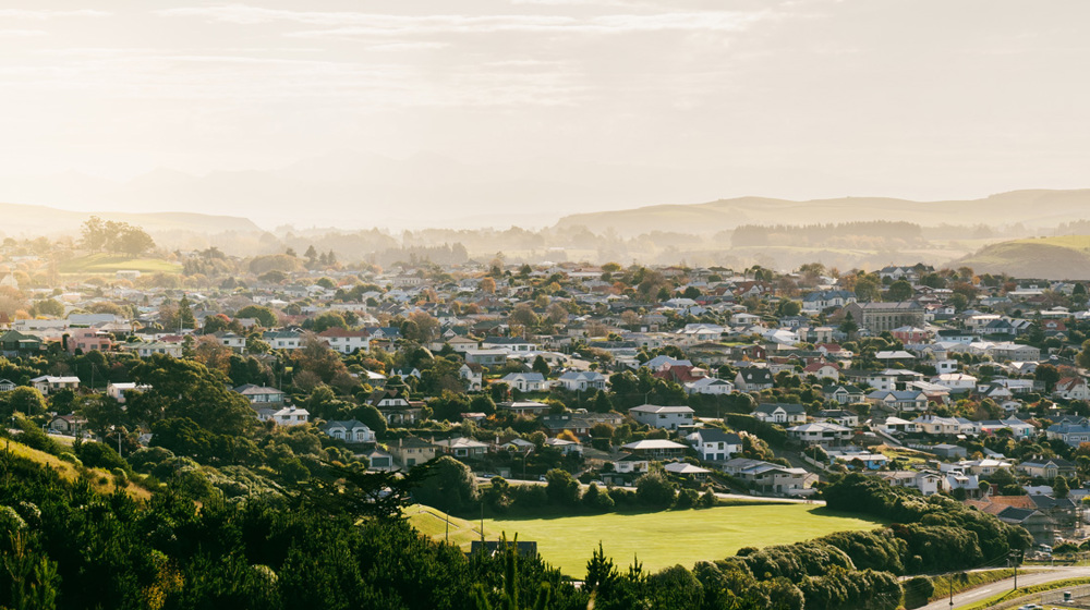 The Sunset View Of Oamaru Harbour From Oamaru Lookout