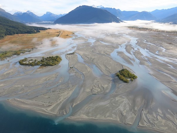 View of the Dart River delta
