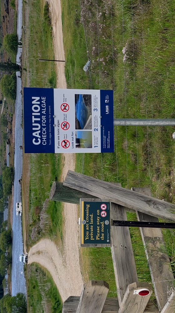 Toxic Algae Butchers Dam New Sign
