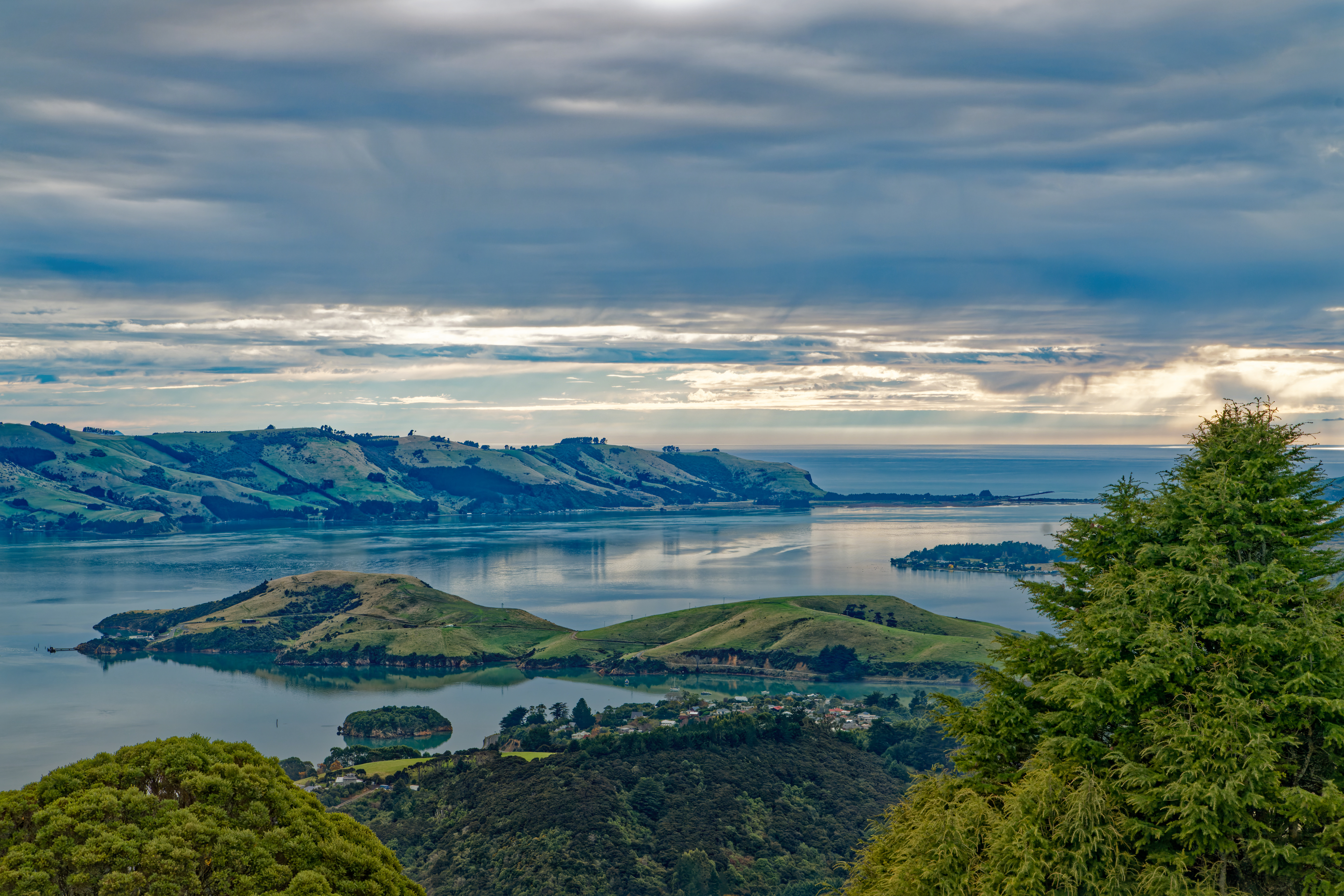 Looking East To Otago Harbour Entrance From The Otago Peninsula