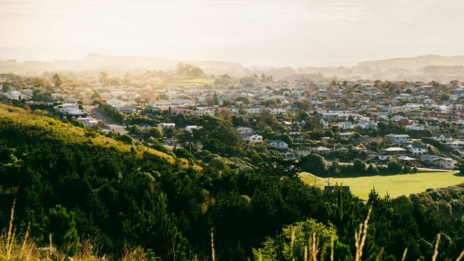 Sunset View Of Oamaru Harbour From Oamaru Lookout