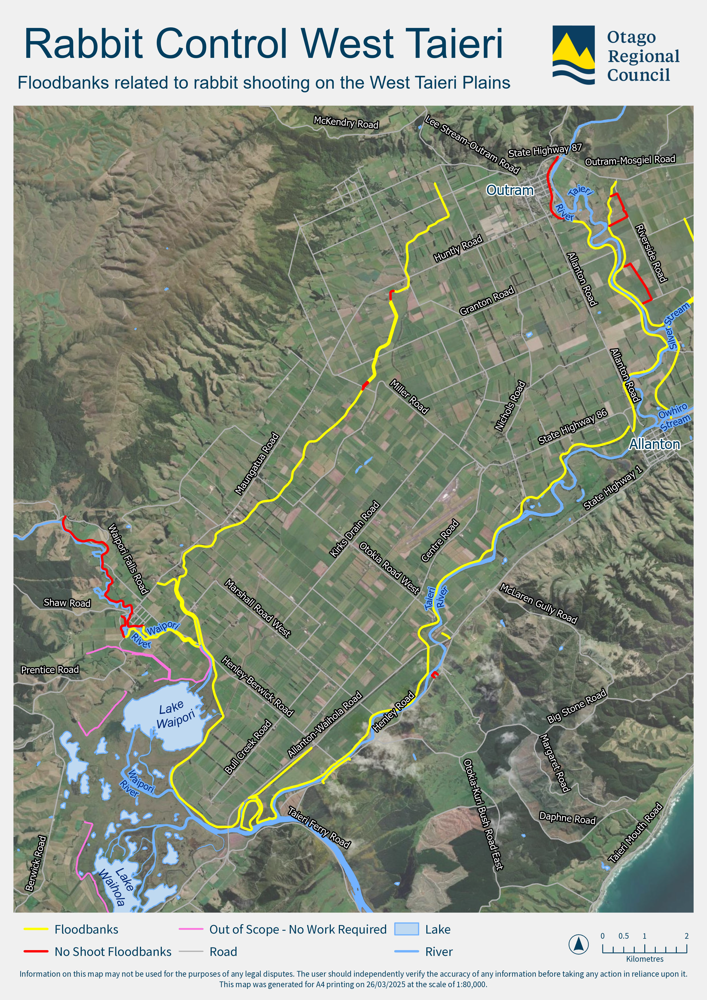 Map Rabbit Control West Taieri October 2026