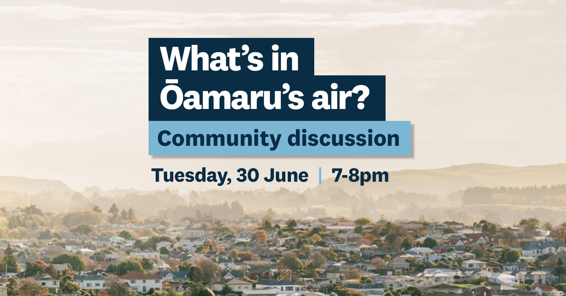 What's In Ōamaru's Air Community Discussion Event Tile June 2026