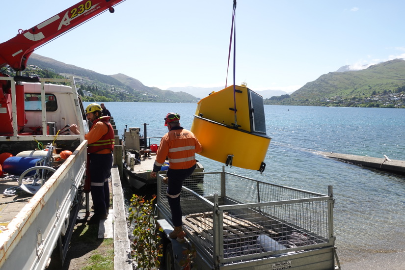 Lake Whakatipu Buoy Being Deployed In November 2022 A