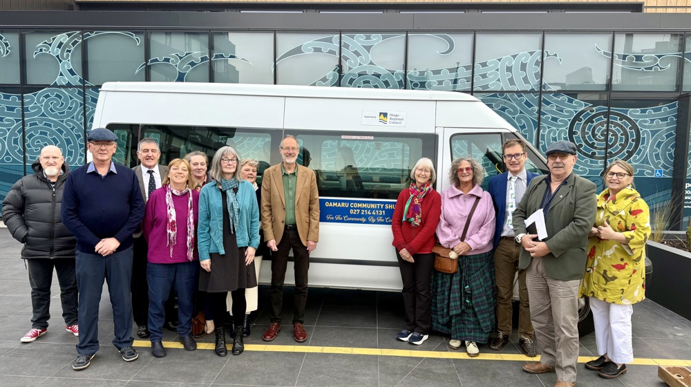 Members Of The Ōamaru Community Shuttle Steering Group With Otago Regional Councillors After Speaking About The Ōamaru Community Transport Trial At 24 June 2026 Council Meeting