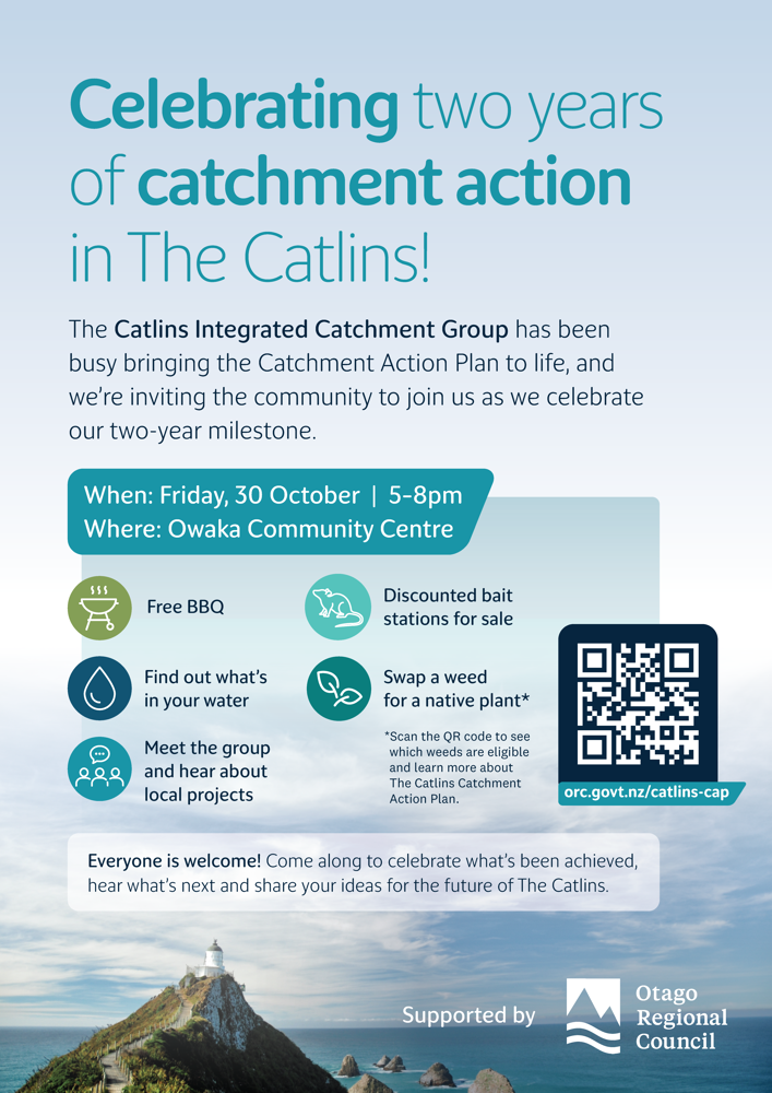 Catlins CAP Community Invite Flyer 30 October 2026