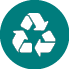 Farm waste minimisation icon showing three arrows moving in an circle