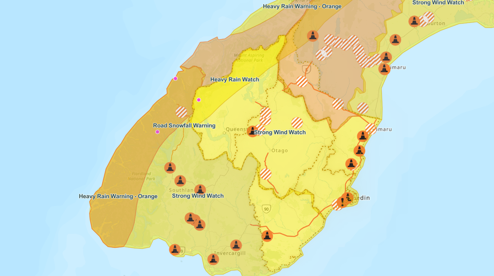 Otago Situation Map CDEM Screenshot 2025 10 21 163945