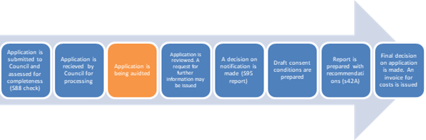 flow chart showing the process under the RMA for a consent application