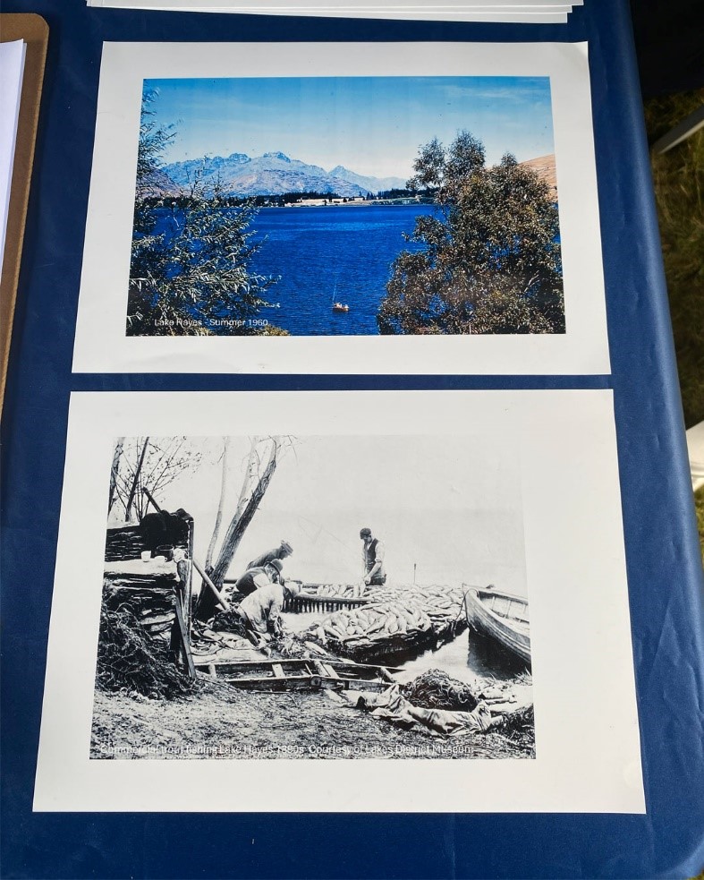 two old photographs on a table