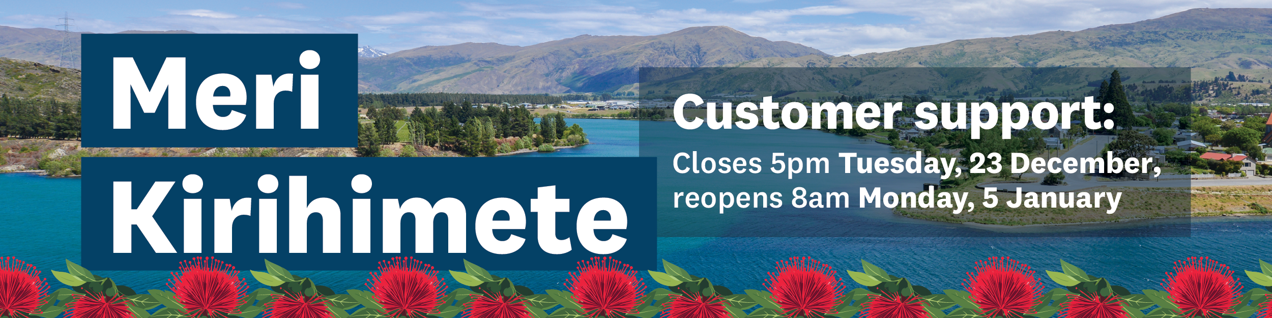 ORC offices are closed from 5pm Tuesday 23 December 2025 and reopen 8am Monday 5 January 2026. Pollution hotline remains open 24/7