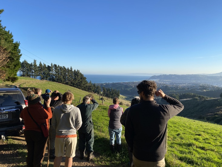 community members overlooking lagoon from carpark - Tomahawk Lagoon Landowner Get Together 16 May 2026 - Jennifer Lawn