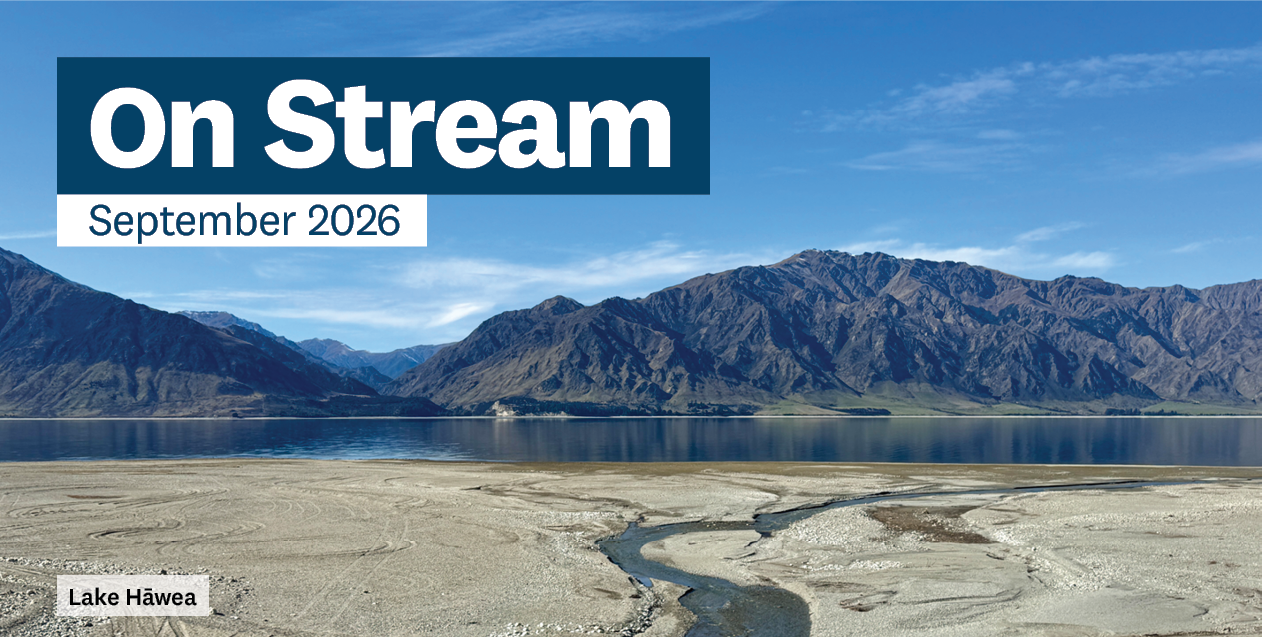 a view of a lake with mountains in the background. Text on the image says 'On Stream September 2026'