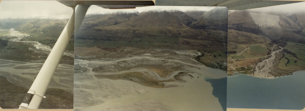 Aerial view of the Buckler Burn, Glenorchy and Glenorchy Lagoon