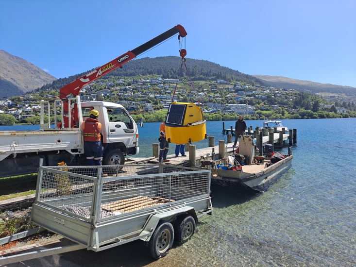 Lake Whakatipu Buoy Being Deployed In November 2022 B