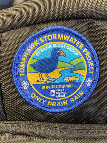 Tomahawk Stormwater Project Scout badge (Adopt a Drain at St Kilda Scouts 14 December 2025).png