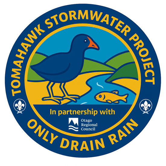 Tomahawk Stormwater Project Scount Badge design with ORC Logo - Adopt a Drain St Kilda Scouts 14 December 2025.png