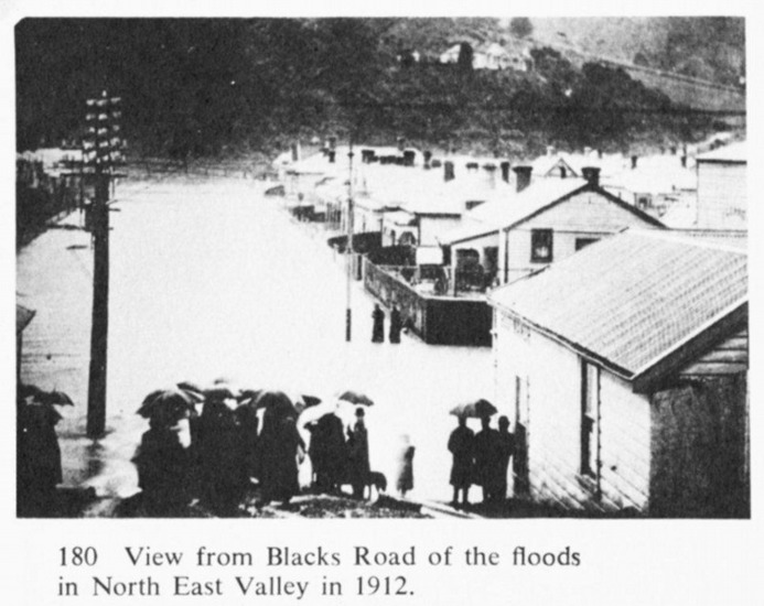 1912 Flooding, Lindsay Creek, Looking Down Blacks Rd To North Rd